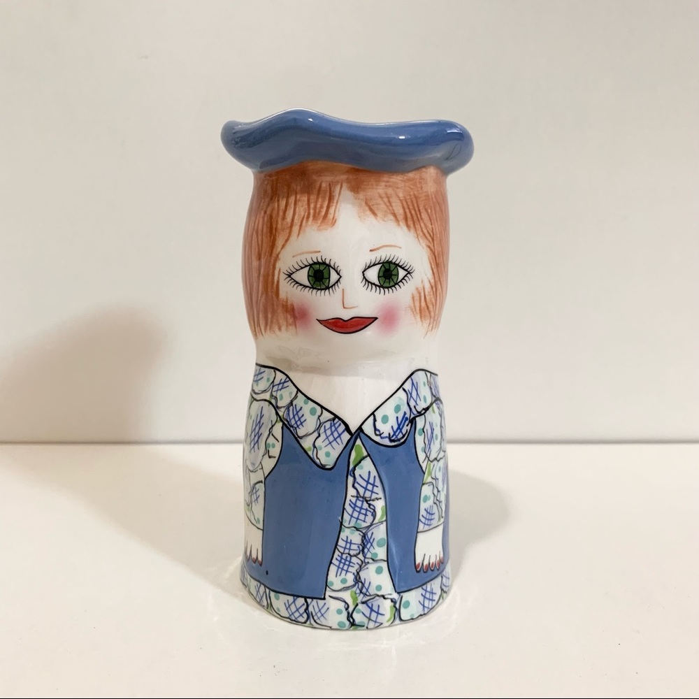 Vintage glazed ceramic woman vase - Picture 11 of 14